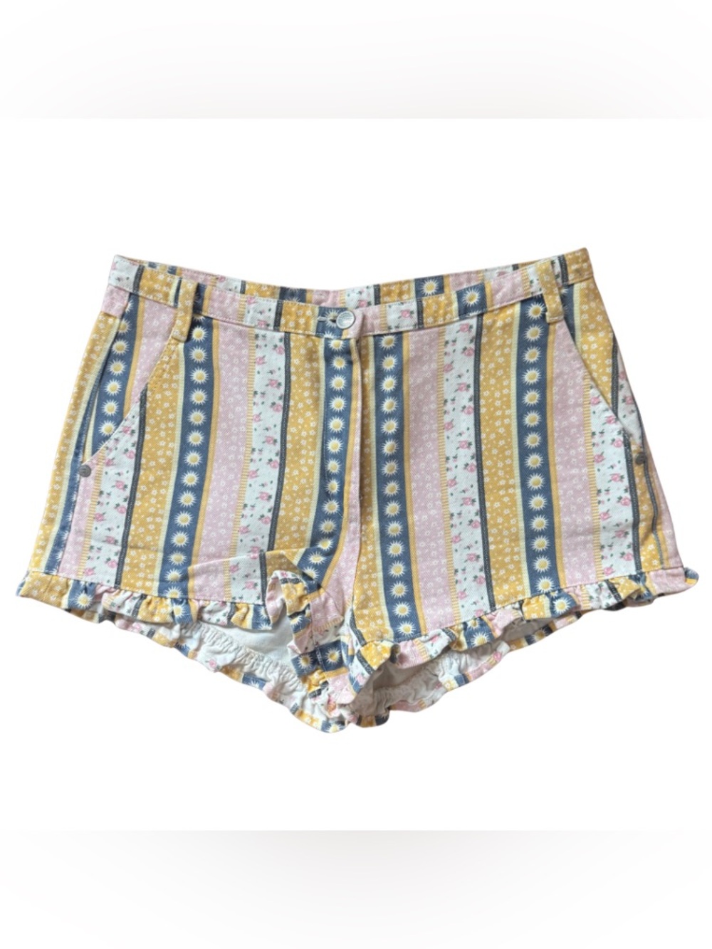 Esprit Opening Ceremony Denim Ruffle Short Sz M